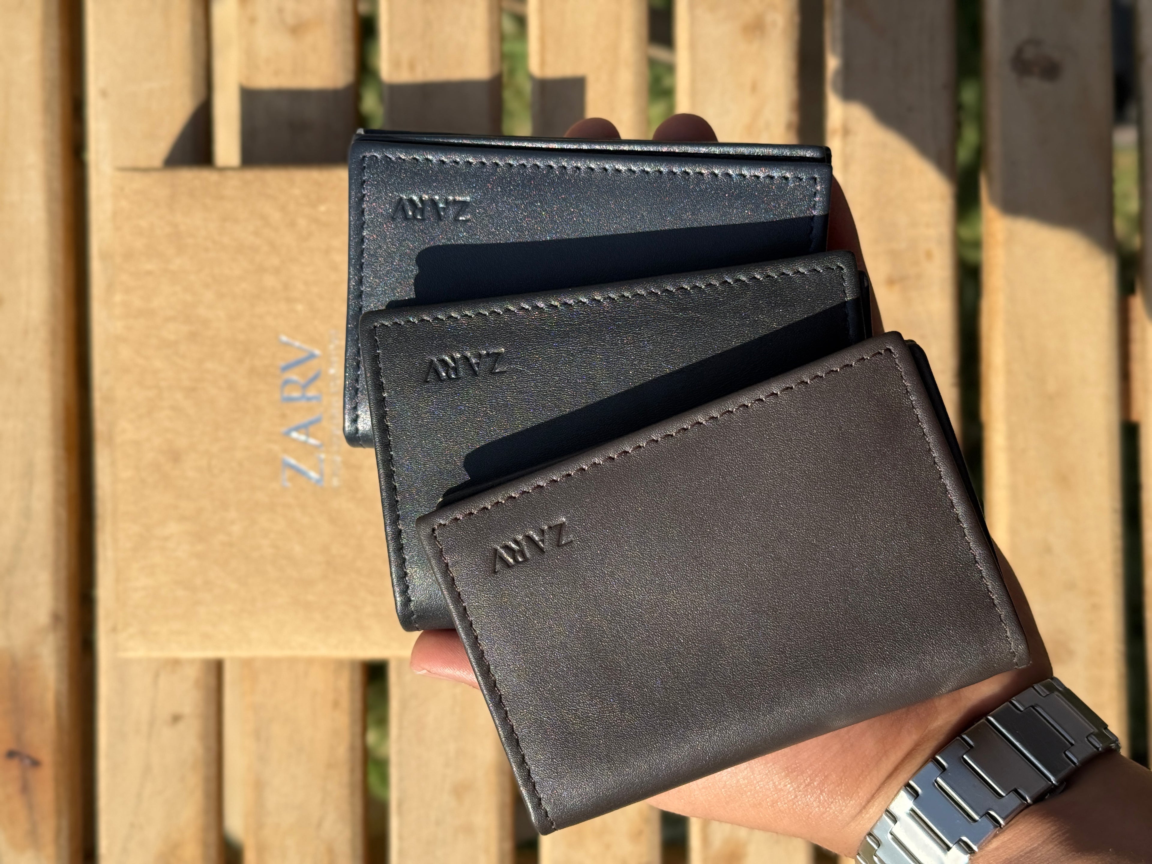 ZARV Velum Smooth Leather Card Holder all colors.