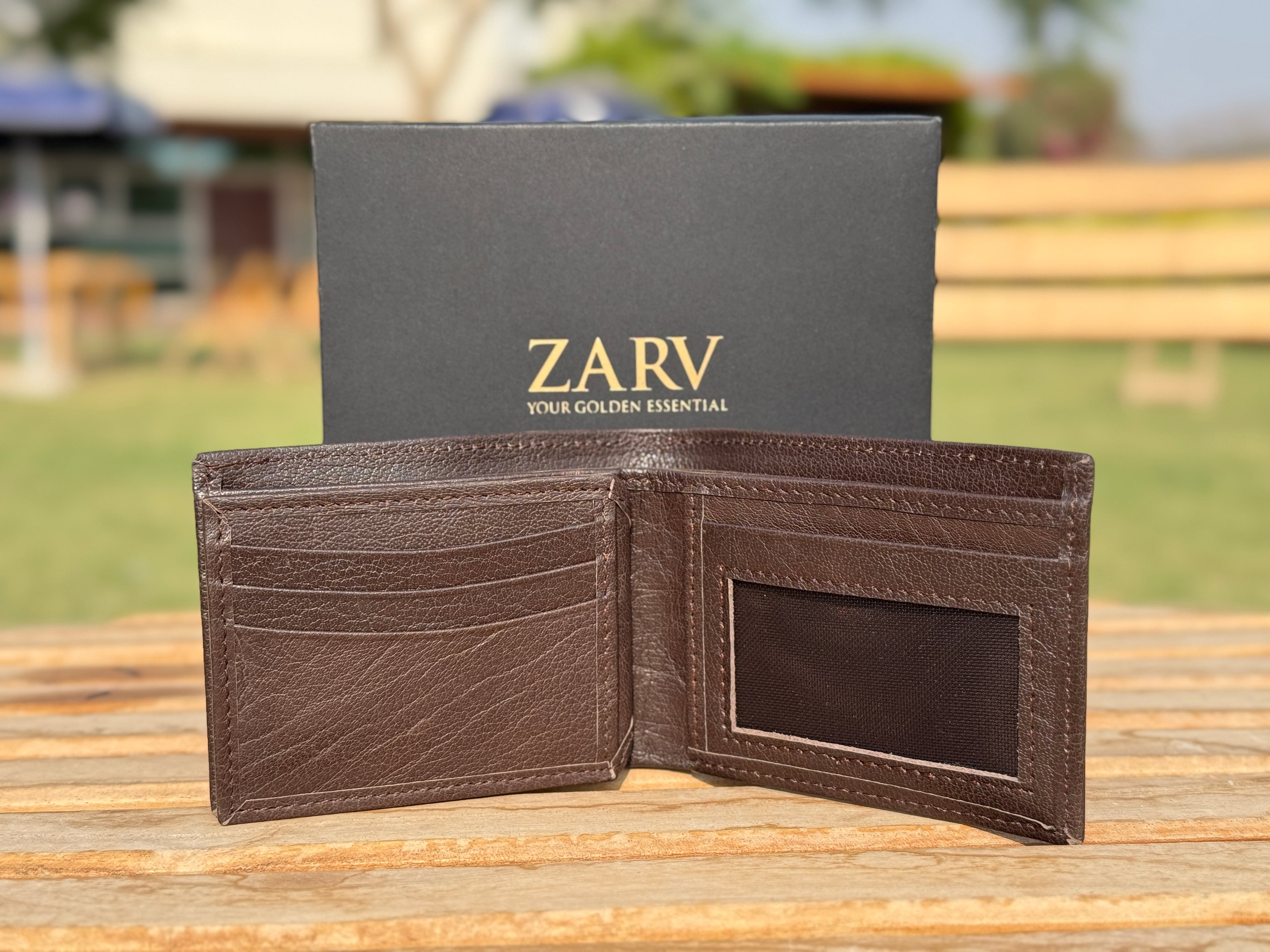 Vantage Deep Brown Leather Wallet | Soft Full Grain Slim Fold | ZARV