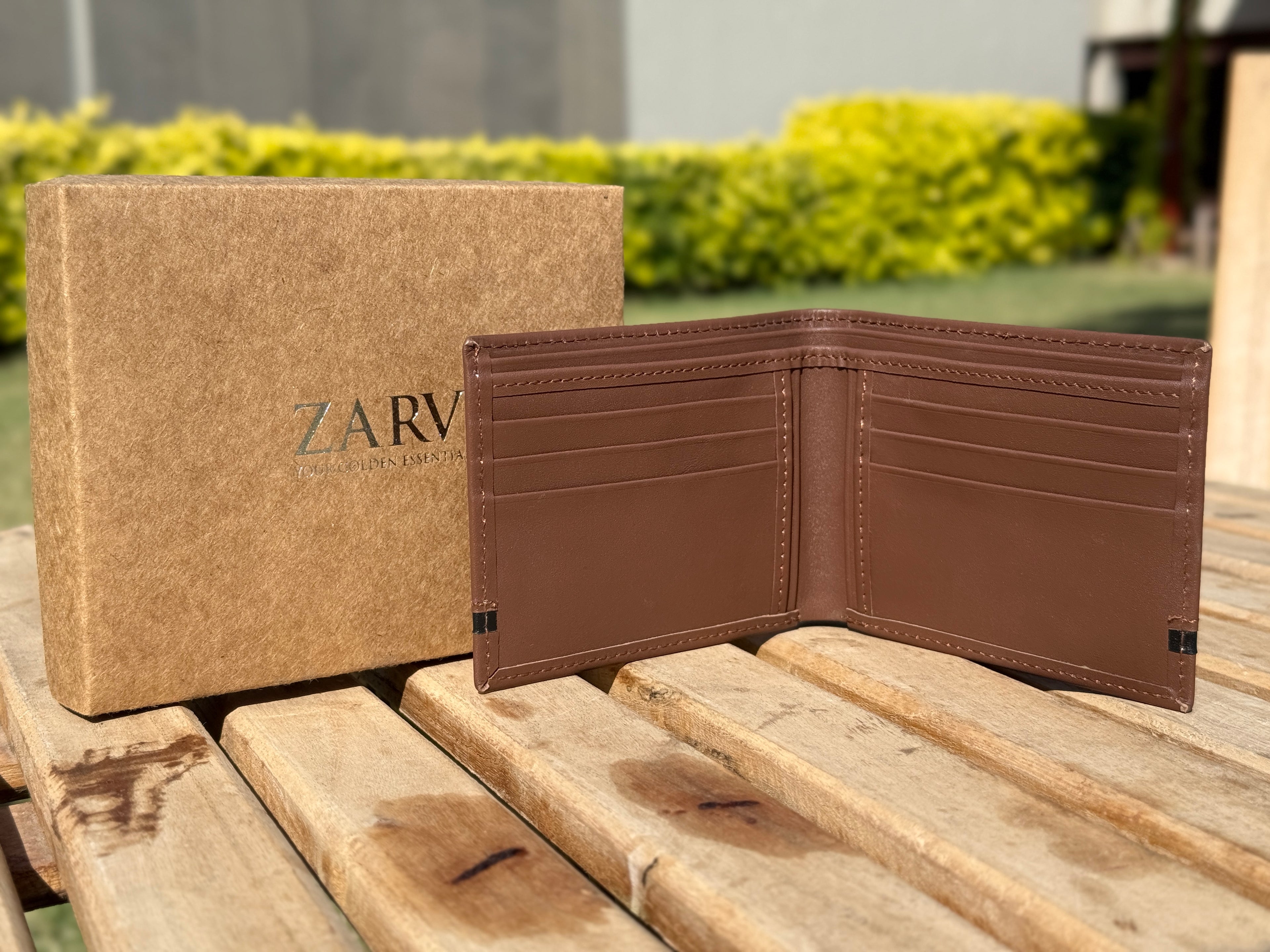 Horizon Brown | Handcrafted Cow Leather Wallet in Pakistan | ZARV